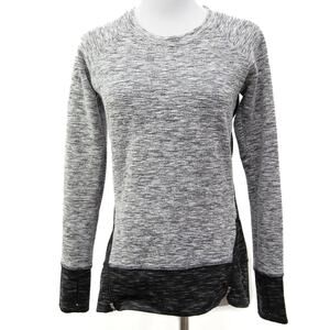Athleta Cityscape Crew Neck Long Sleeve Sweatshirt w/Zipper Detail Size XS